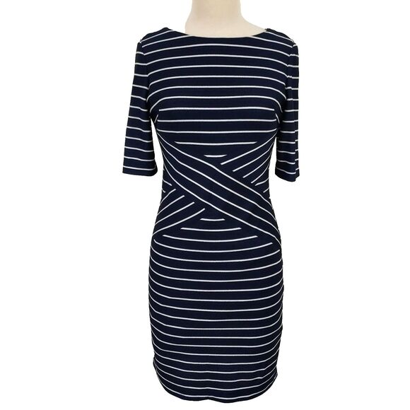 Jessica Howard Sheath Dress Womens Size 10P Stretch Lined Short Sleeve Career - Picture 1 of 12